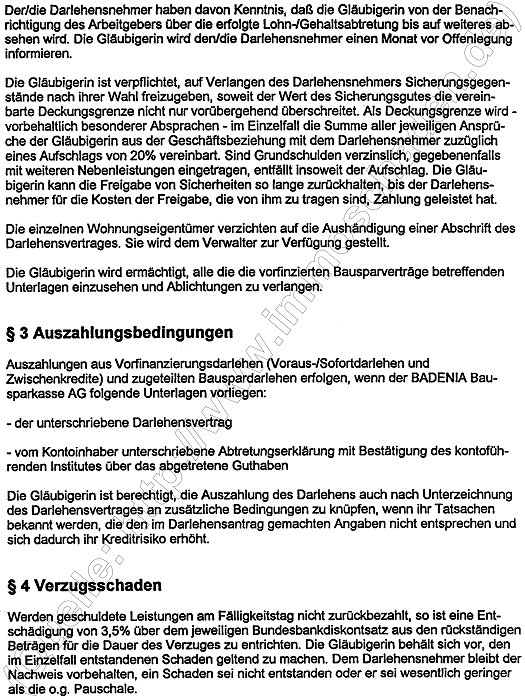 HMG Mietpool Melle, Badenia Darlehensvertrag 1995: Von-Bar-Straße, Seite 5