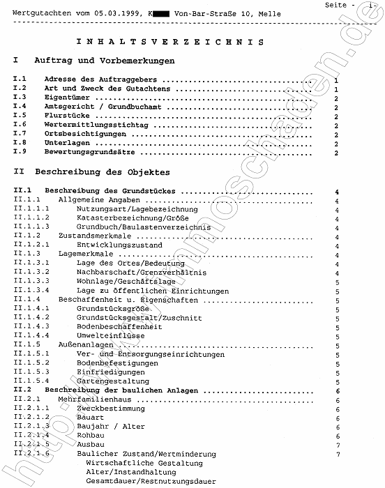 Wertermittlungs-Gutachten Melle Von-Bar-Str. 10 1og Rechts (ATP Nr. 79) vom 5.3.1999 Seite 2