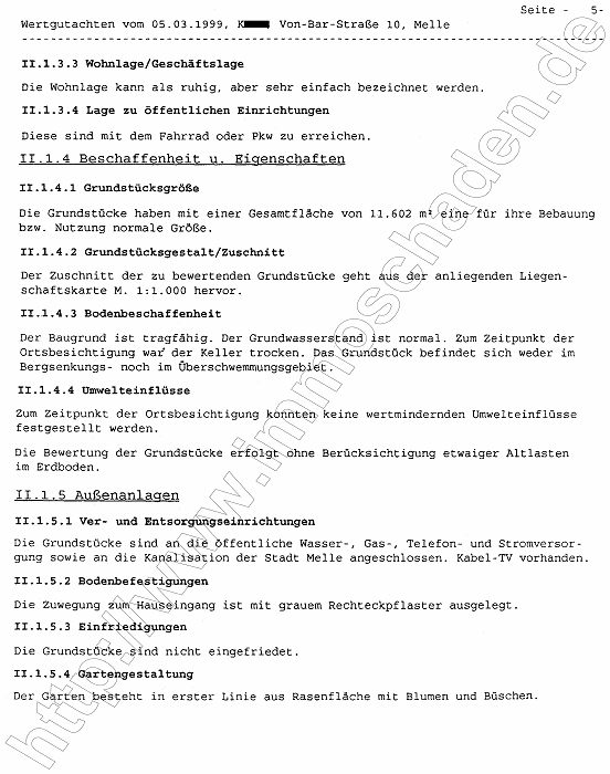 Wertermittlungs-Gutachten Melle Von-Bar-Str. 10 1og Rechts (ATP Nr. 79) vom 5.3.1999 Seite 8