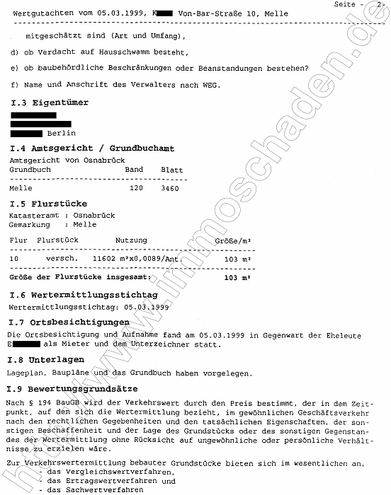 Wertermittlungs-Gutachten Melle Von-Bar-Str. 10 1og Rechts (ATP Nr. 79) vom 5.3.1999 Seite 5